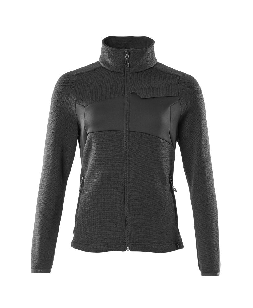 Gebreide trui met rits Accelerate Dames 18155 - 09 - zwart