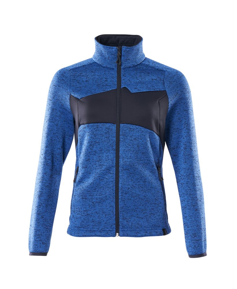 Gebreide trui met rits Accelerate Dames 18155 - 91010 - helder blauw/donkermarine