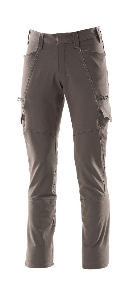 Broek met dijbeenzakken 18279 - 18 - donkerantraciet