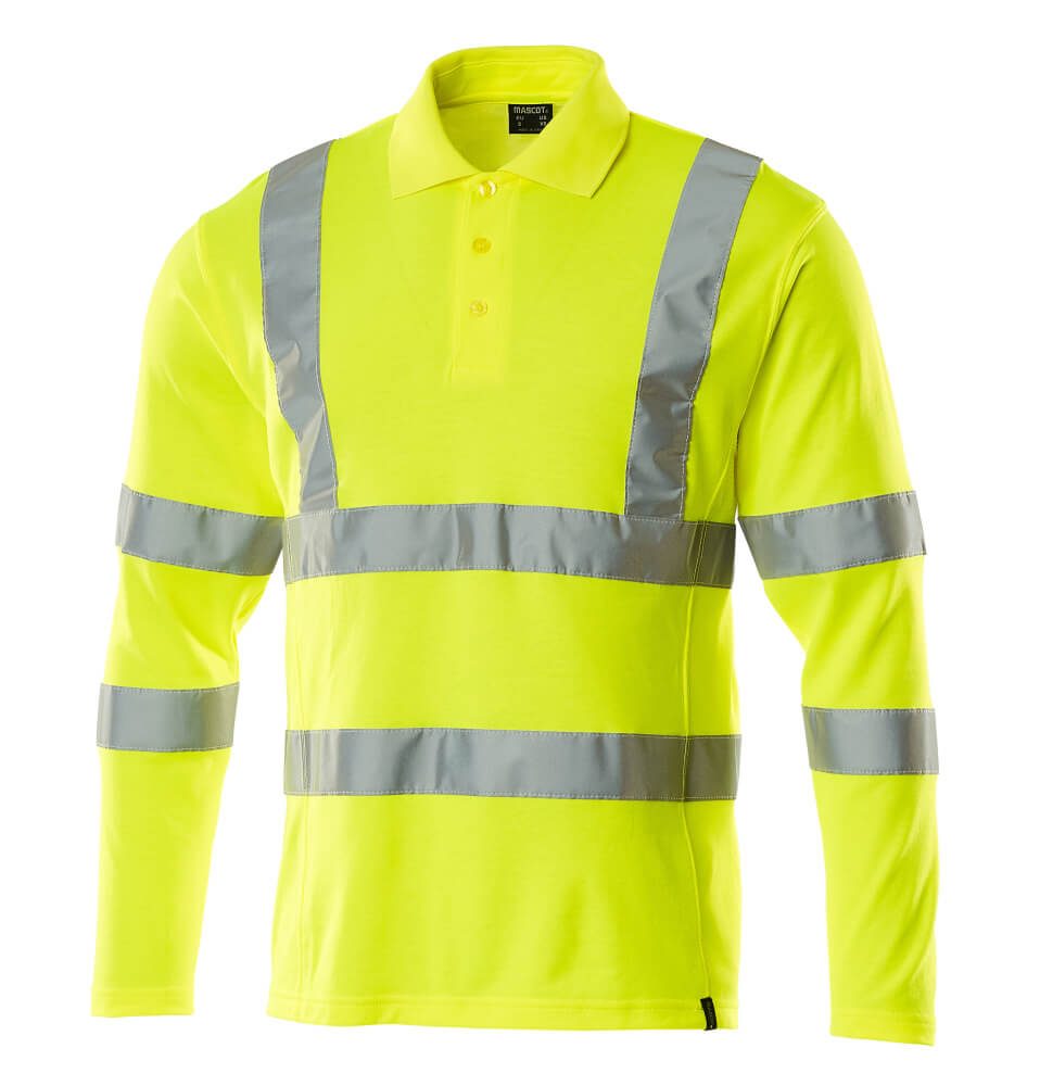 Poloshirt lange mouwen 18283 - 17 - hi-vis geel