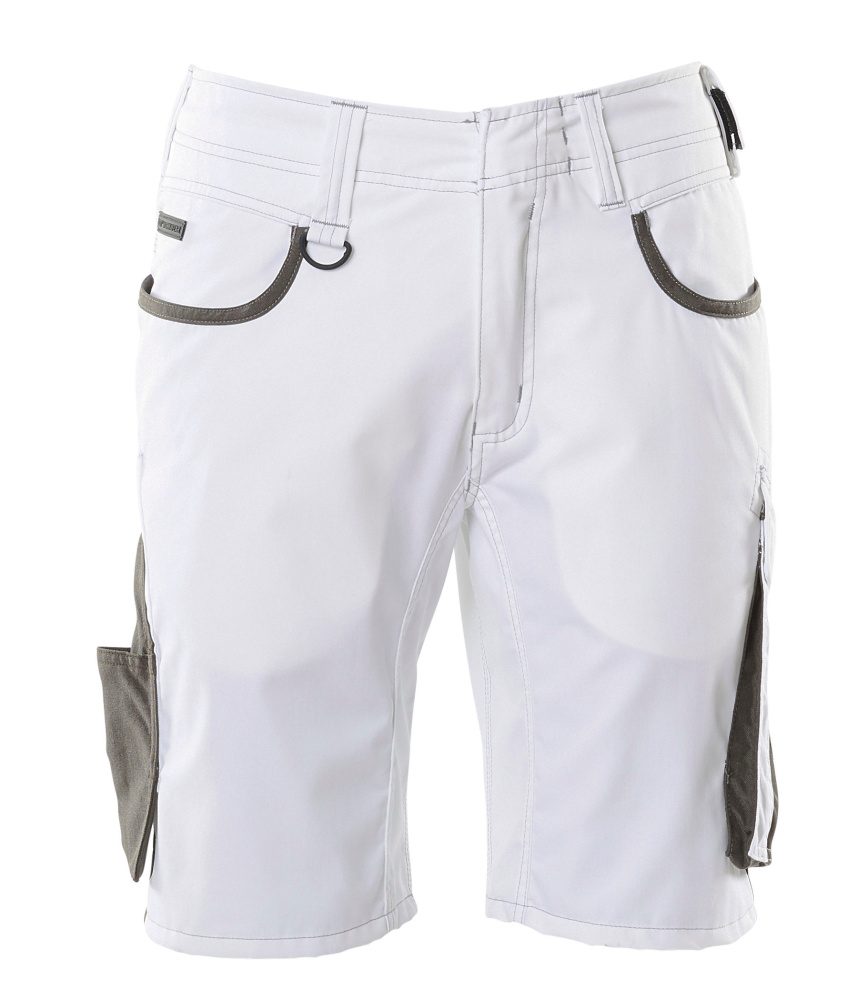 Korte werkbroek Unique 18349 - 0618 - wit/donkerantraciet