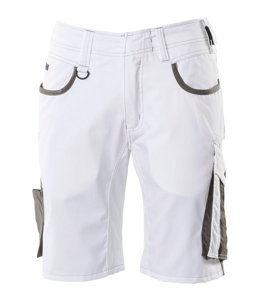 Korte werkbroek Unique 18349 - 0618 - wit/donkerantraciet