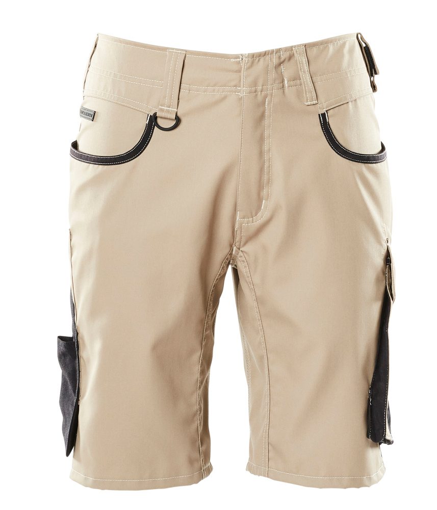 Korte werkbroek Unique 18349 - 5509 - lichtkhaki/zwart