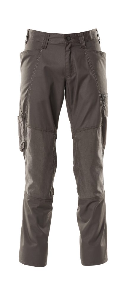 Broek met kniezakken 18379 - 18 - donkerantraciet