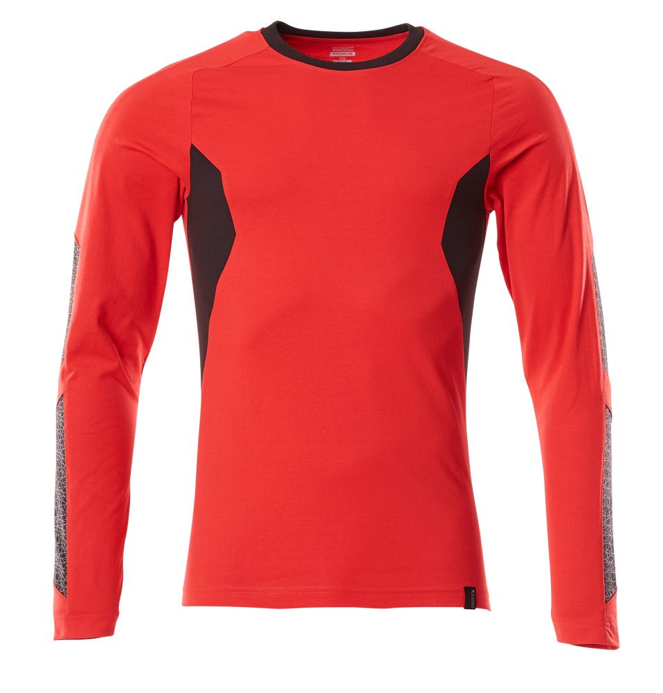 T-shirt lange mouwen 18381 - 20209 - signaalrood/zwart