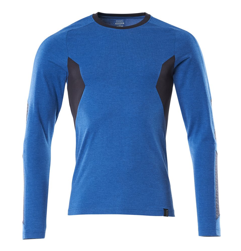T-shirt lange mouwen 18381 - 91010 - helder blauw/donkermarine