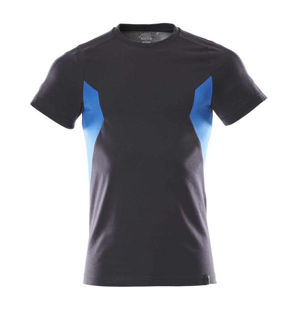 T-shirt 18382 - 01091 - donkermarine/helder blauw