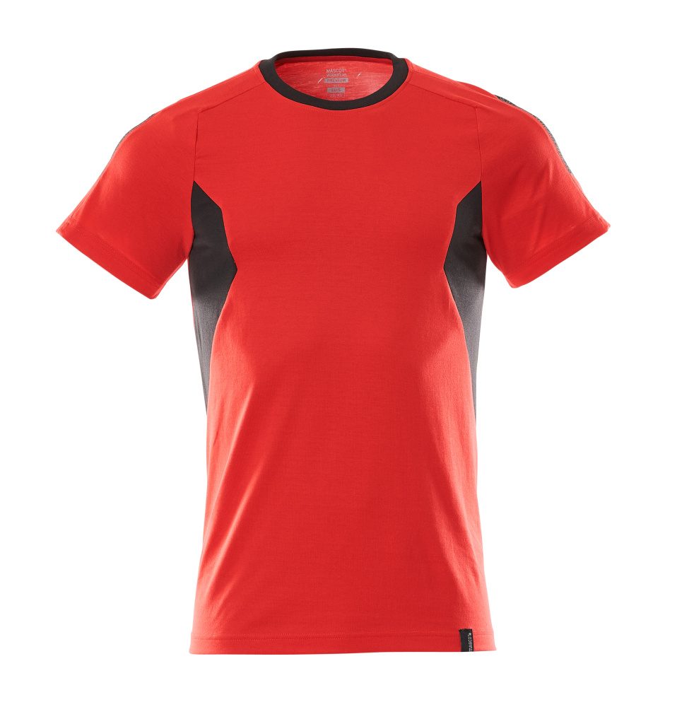 T-shirt 18382 - 20209 - signaalrood/zwart