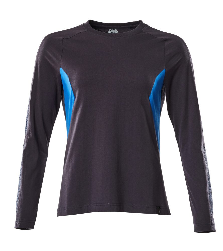 T-shirt lange mouwen Dames 18391 - 01091 - donkermarine/helder blauw
