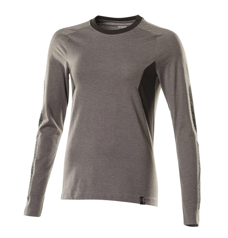 T-shirt lange mouwen Dames 18391 - 1809 - donkerantraciet/zwart
