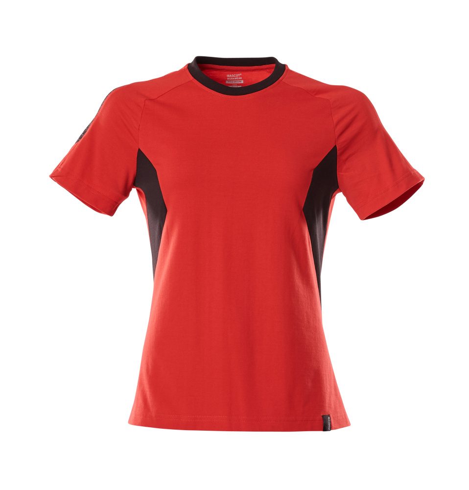 T-shirt Dames 18392 - 20209 - signaalrood/zwart