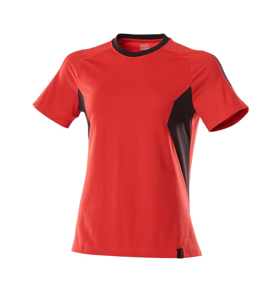 T-shirt Dames 18392 - 20209 - signaalrood/zwart