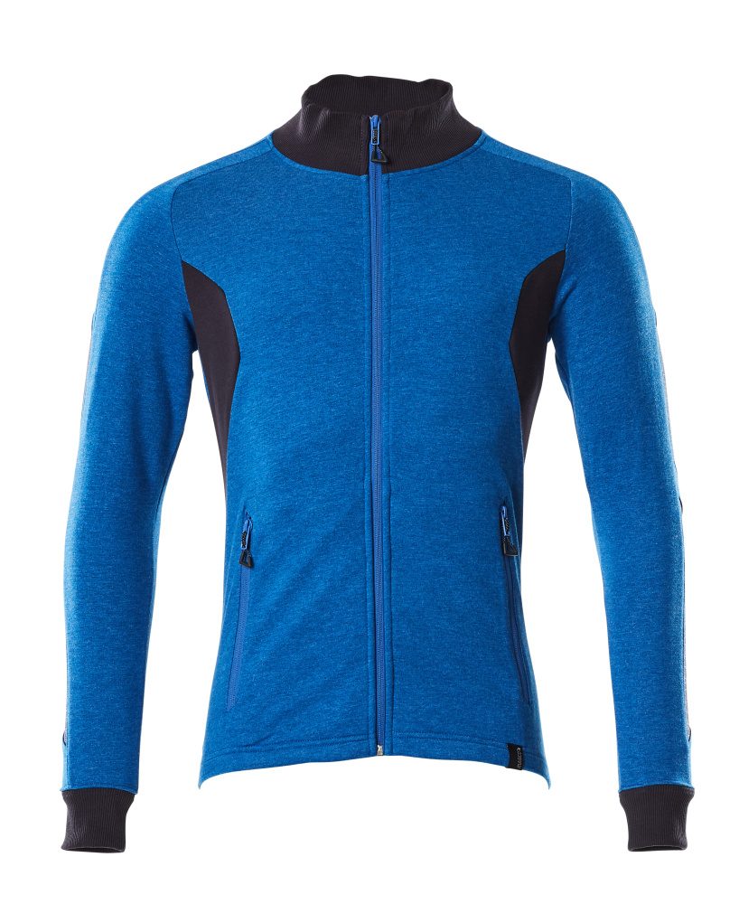 Sweatshirt met rits 18484 - 91010 - helder blauw/donkermarine