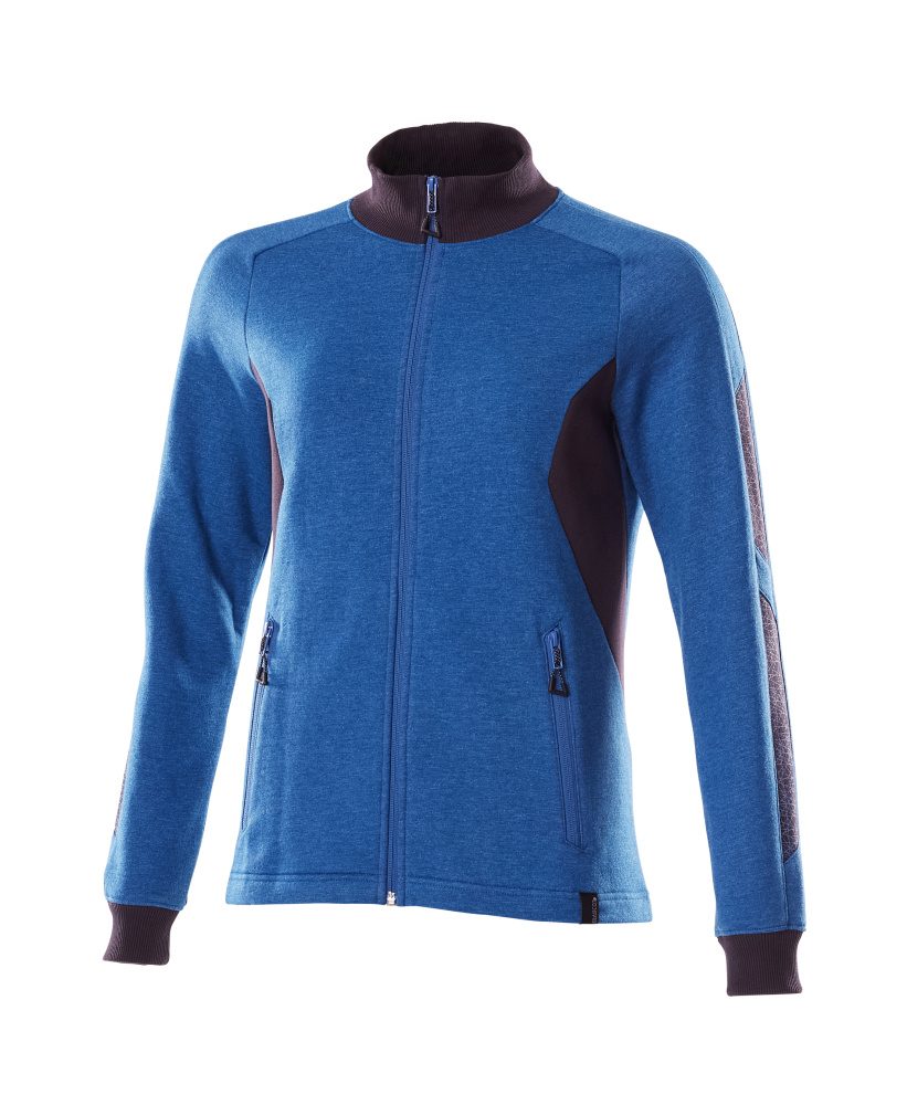 Sweatshirt met rits Dames 18494 - 91010 - helder blauw/donkermarine