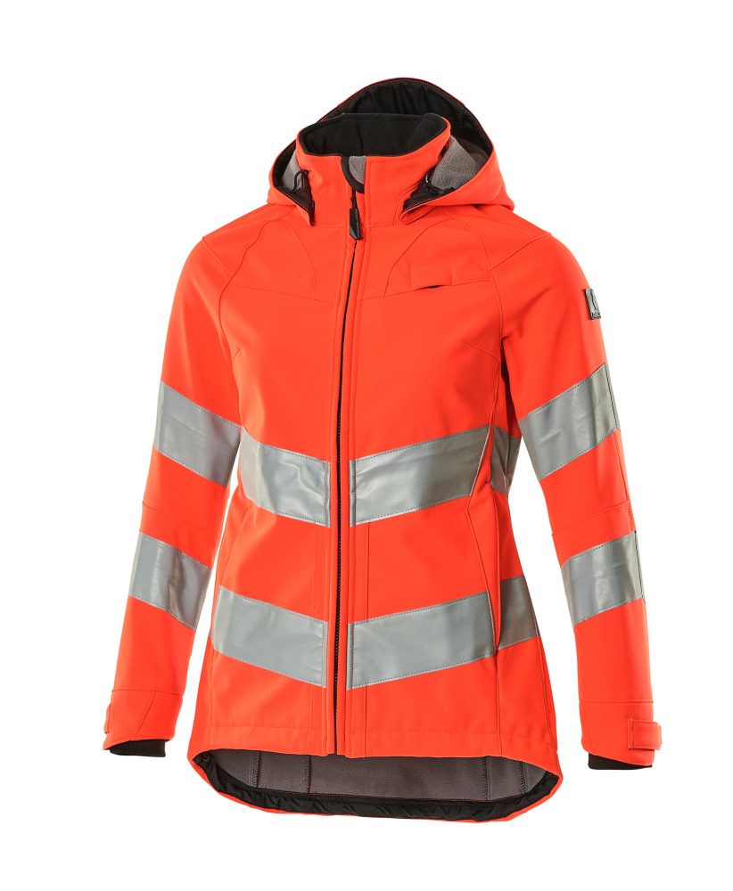 Softshell jas Dames 18512 - 222 - hi-vis rood