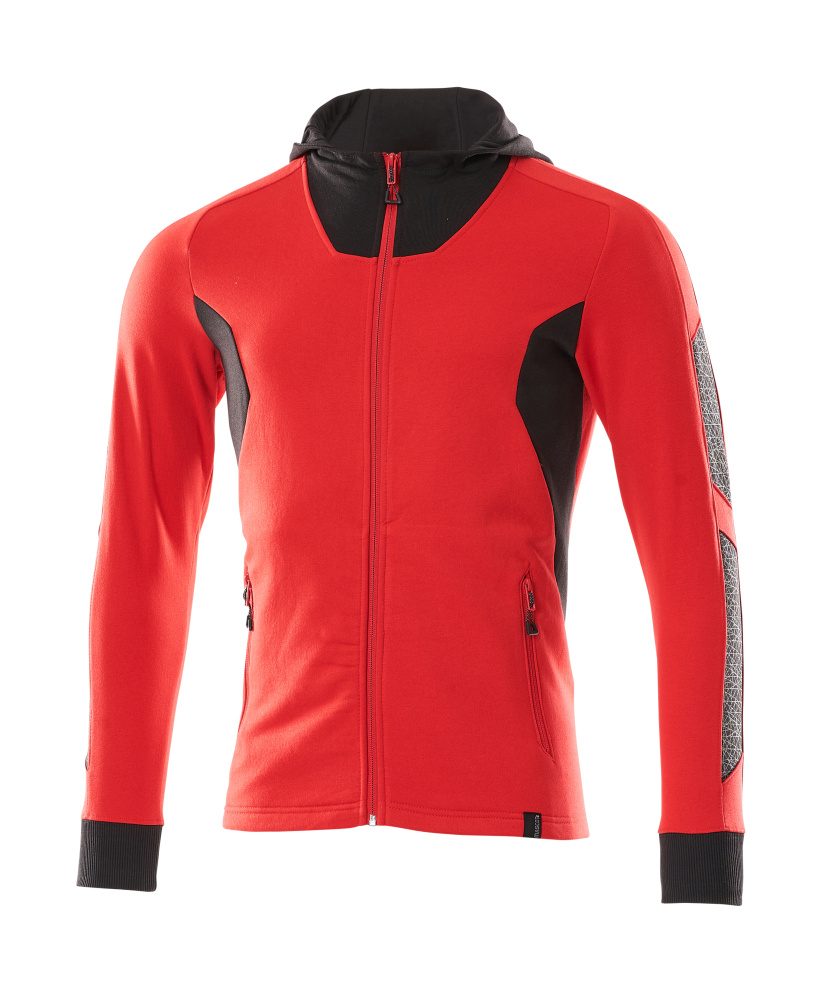 Capuchontrui 18584 - 20209 - signaalrood/zwart