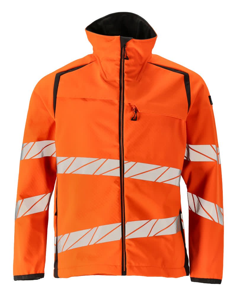Softshell jas 19002 - 1418 - hi-vis oranje/donkerantraciet