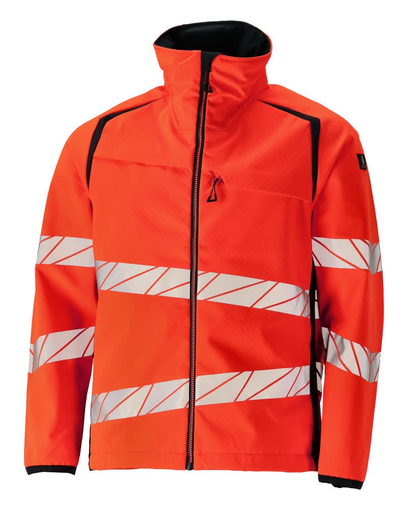Softshell jas 19002 - 22210 - hi-vis rood/donkermarine