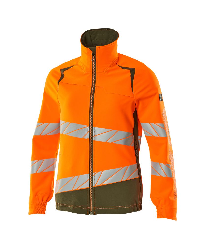 Shell jas Dames 19008 - 1433 - hi-vis oranje/mosgroen