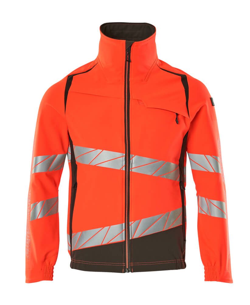 Shell jas 19009 - 22218 - hi-vis rood/donkerantraciet