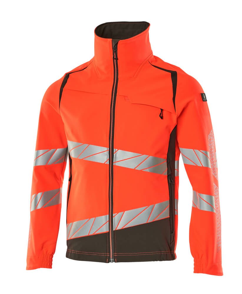 Shell jas 19009 - 22218 - hi-vis rood/donkerantraciet
