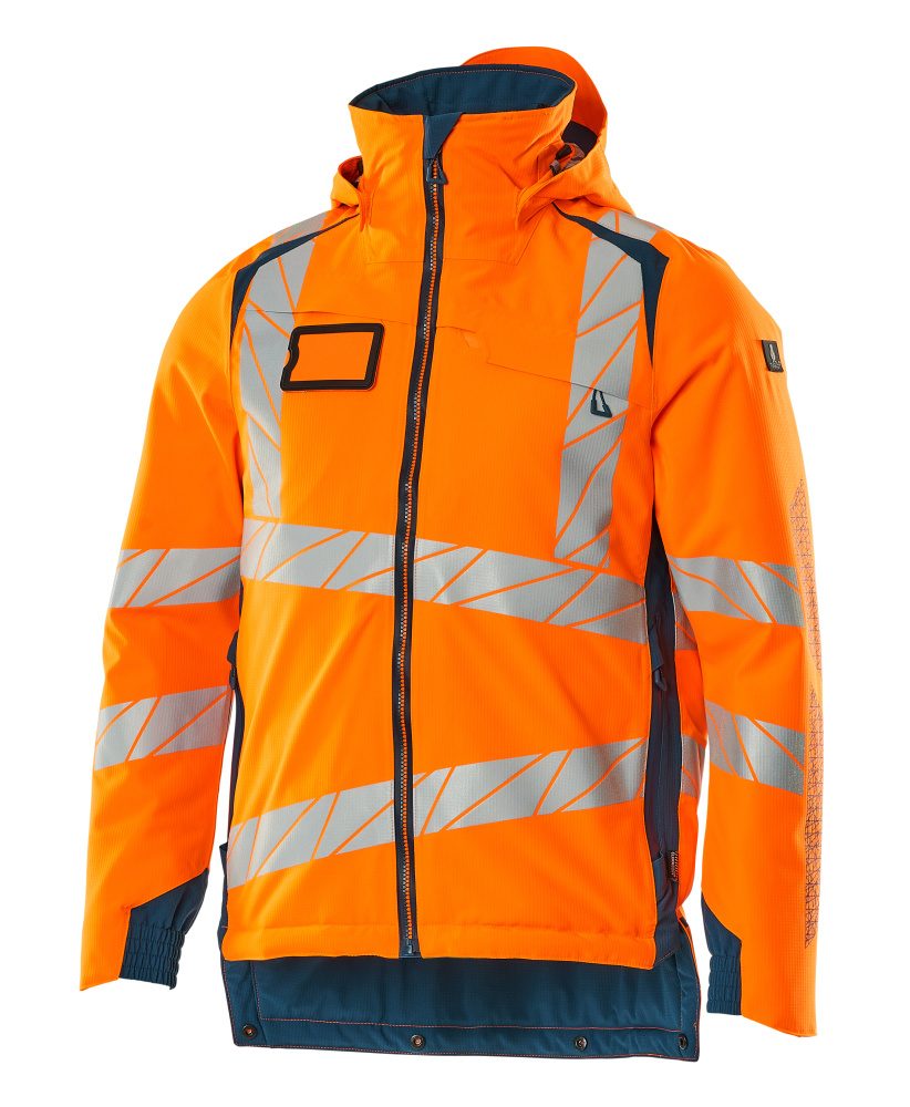 Winterjas 19035 - 1444 - hi-vis oranje/donkerpetrol