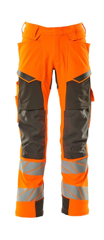 Broek met kniezakken 19079 - 1418 - hi-vis oranje/donkerantraciet