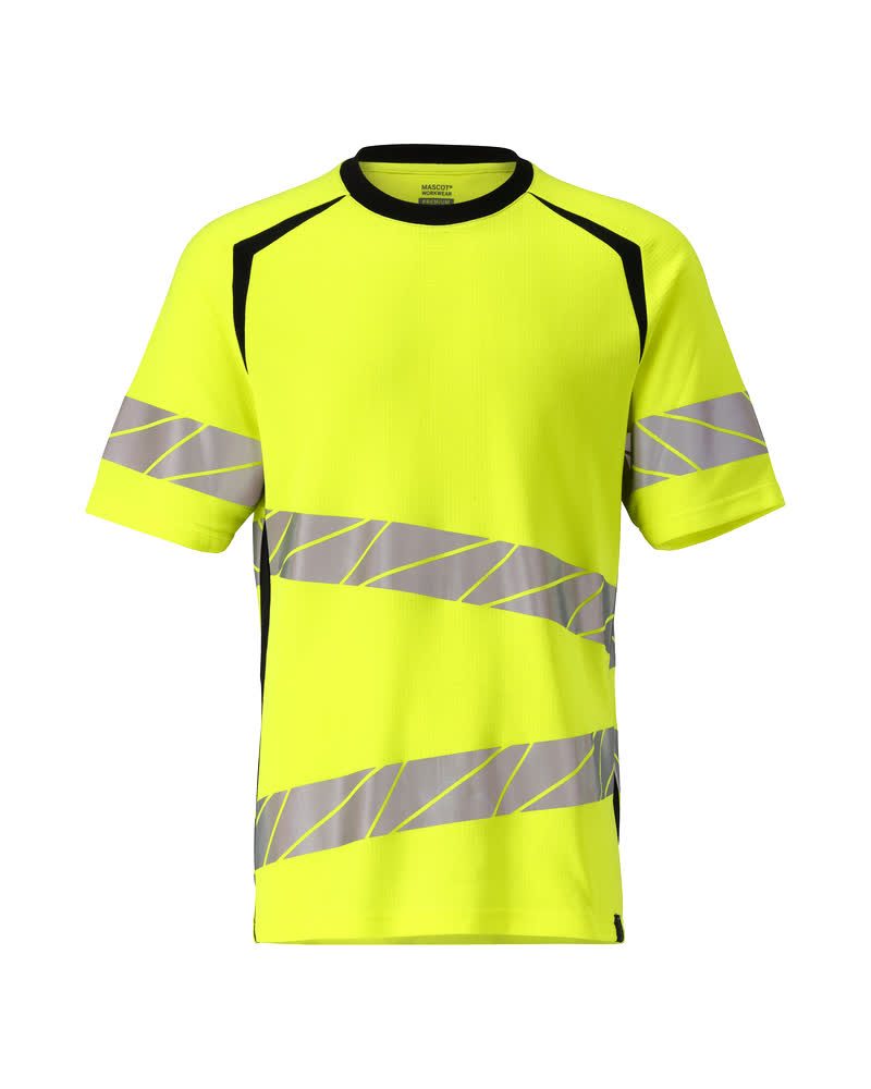 T-shirt 19082 - 1709 - hi-vis geel/zwart