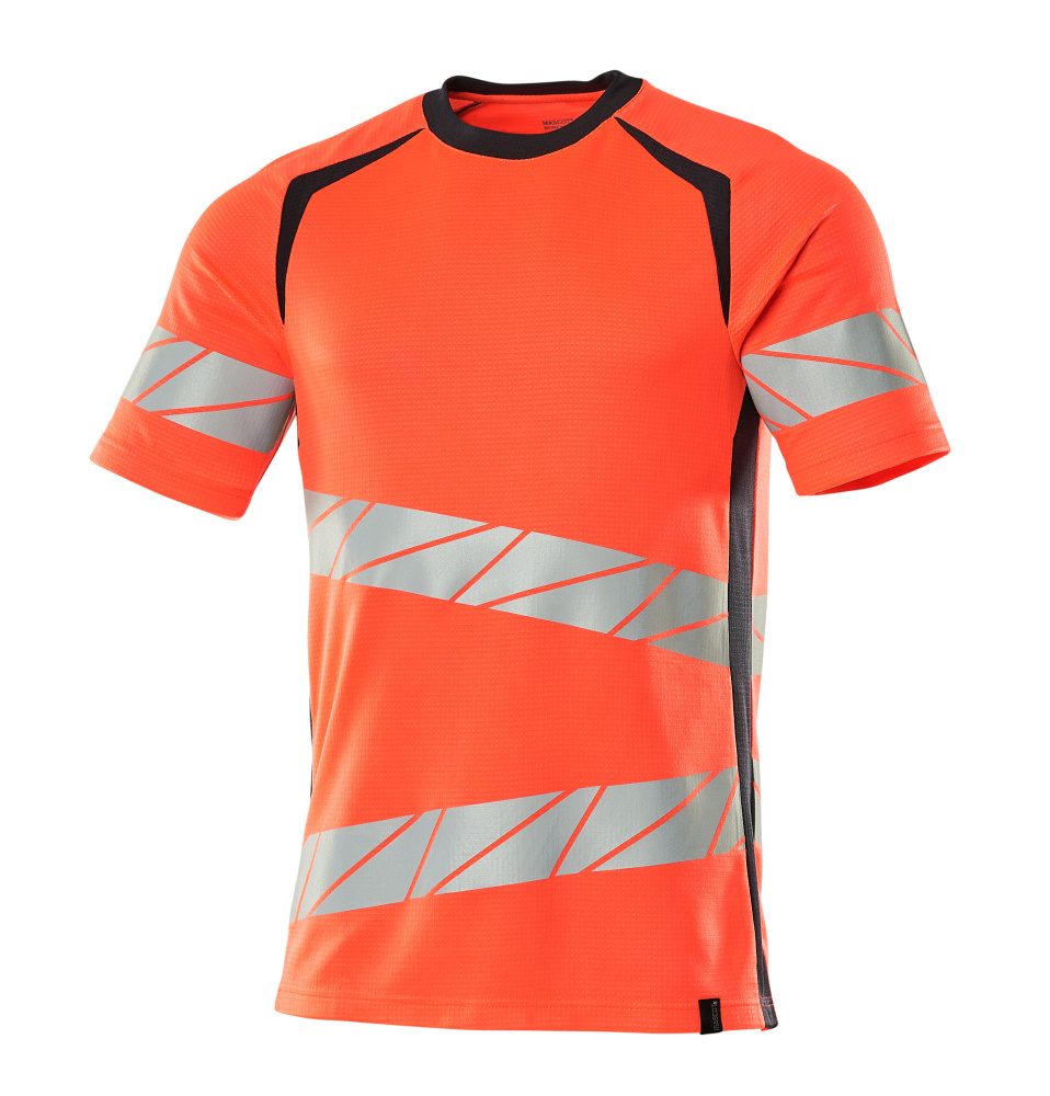 T-shirt 19082 - 22210 - hi-vis rood/donkermarine