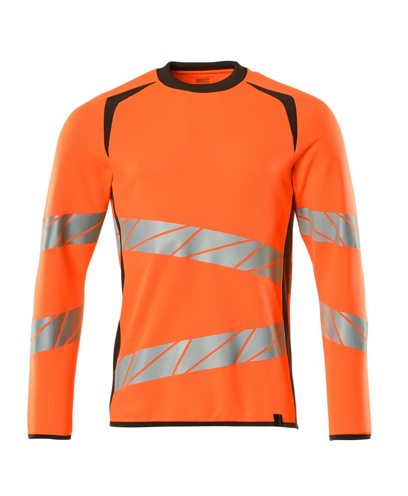 Sweatshirt 19084 - 1418 - hi-vis oranje/donkerantraciet