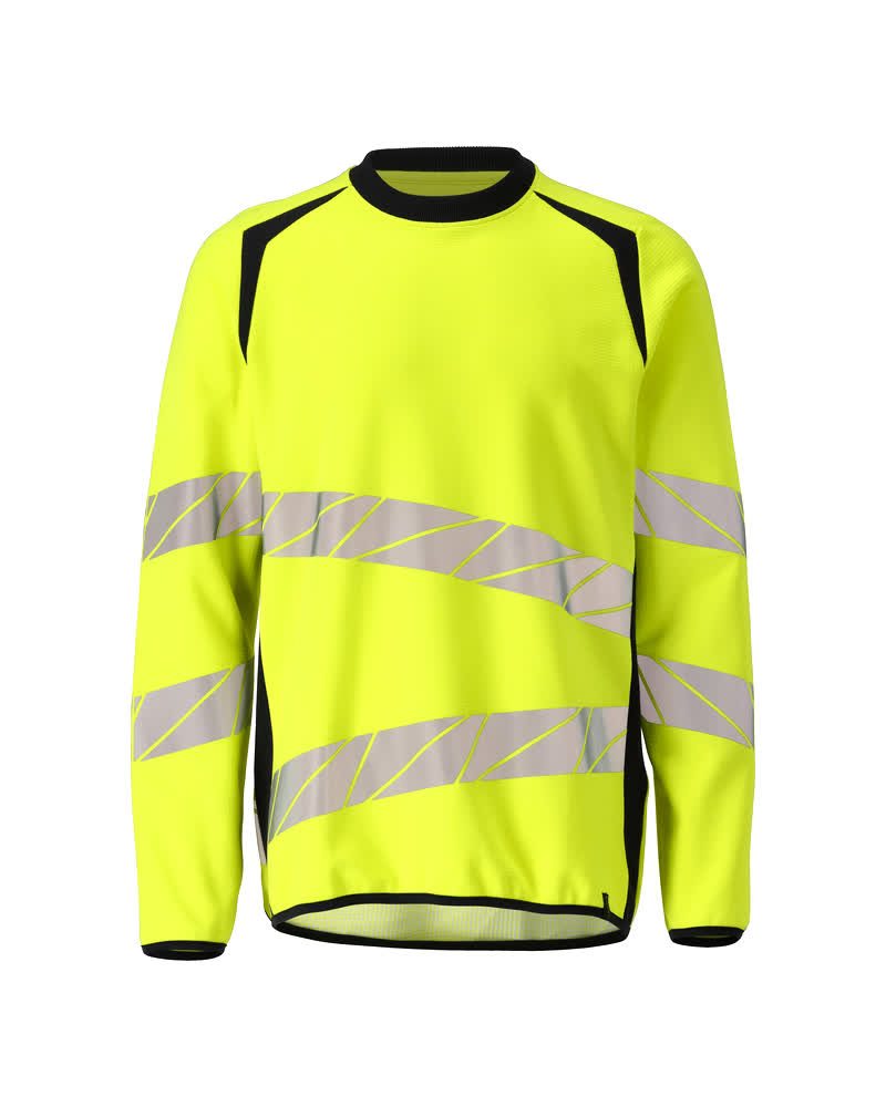Sweatshirt 19084 - 17010 - hi-vis geel/donkermarine
