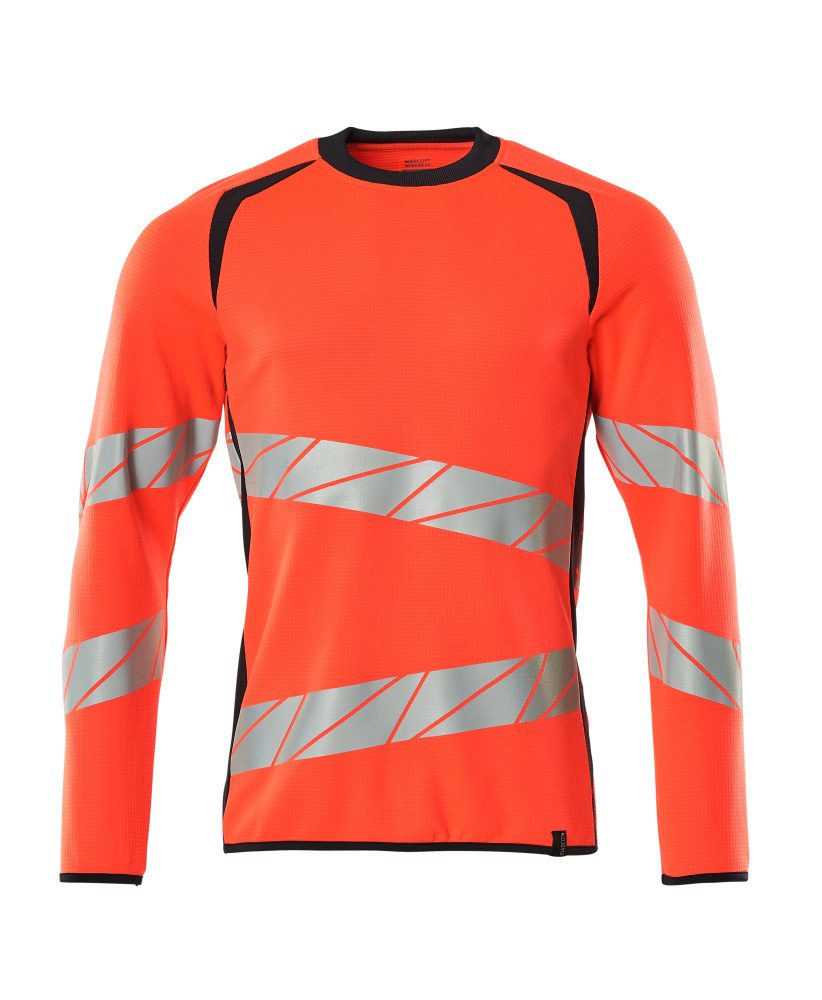 Sweatshirt 19084 - 22210 - hi-vis rood/donkermarine