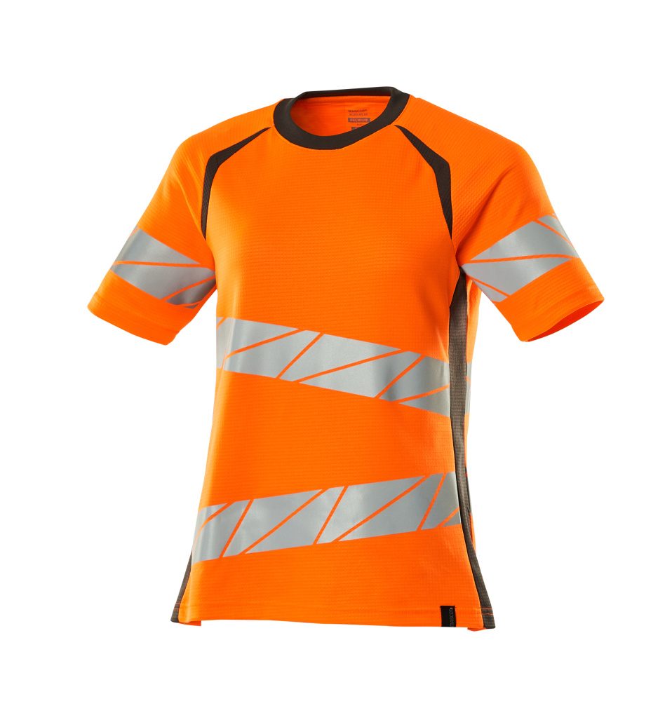 T-shirt Dames 19092 - 1418 - hi-vis oranje/donkerantraciet