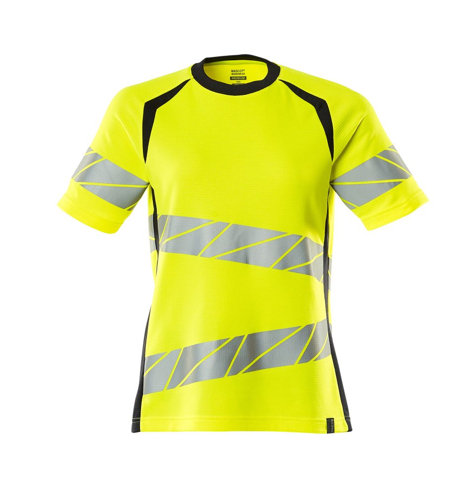 T-shirt Dames 19092 - 17010 - hi-vis geel/donkermarine