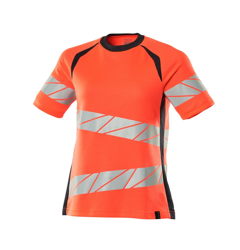 T-shirt Dames 19092 - 22210 - hi-vis rood/donkermarine