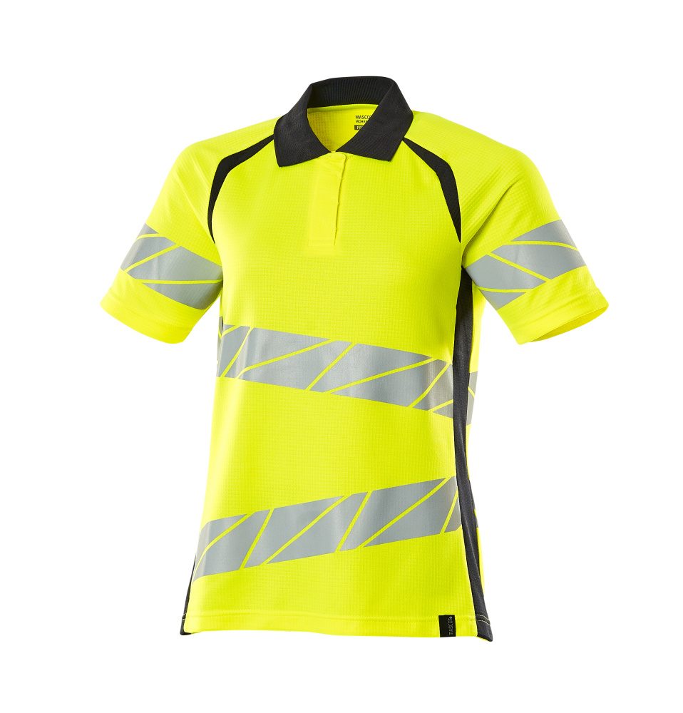 Poloshirt Dames 19093 - 17010 - hi-vis geel/donkermarine
