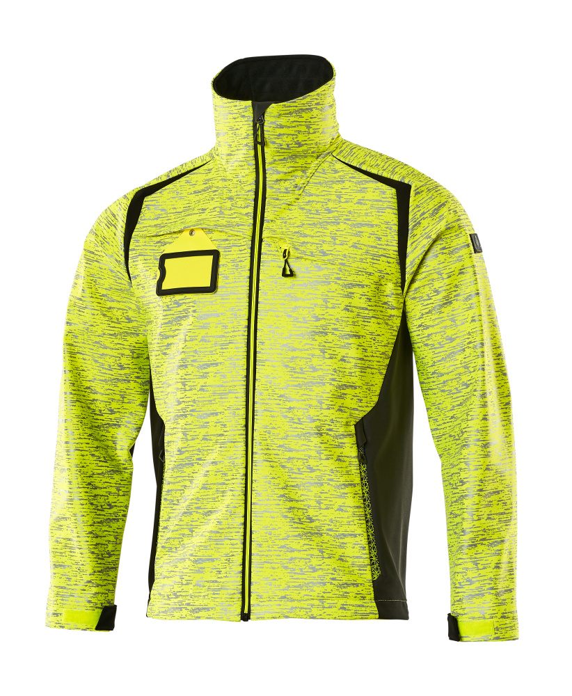 Softshell jas 19202 - 1709 - hi-vis geel/zwart
