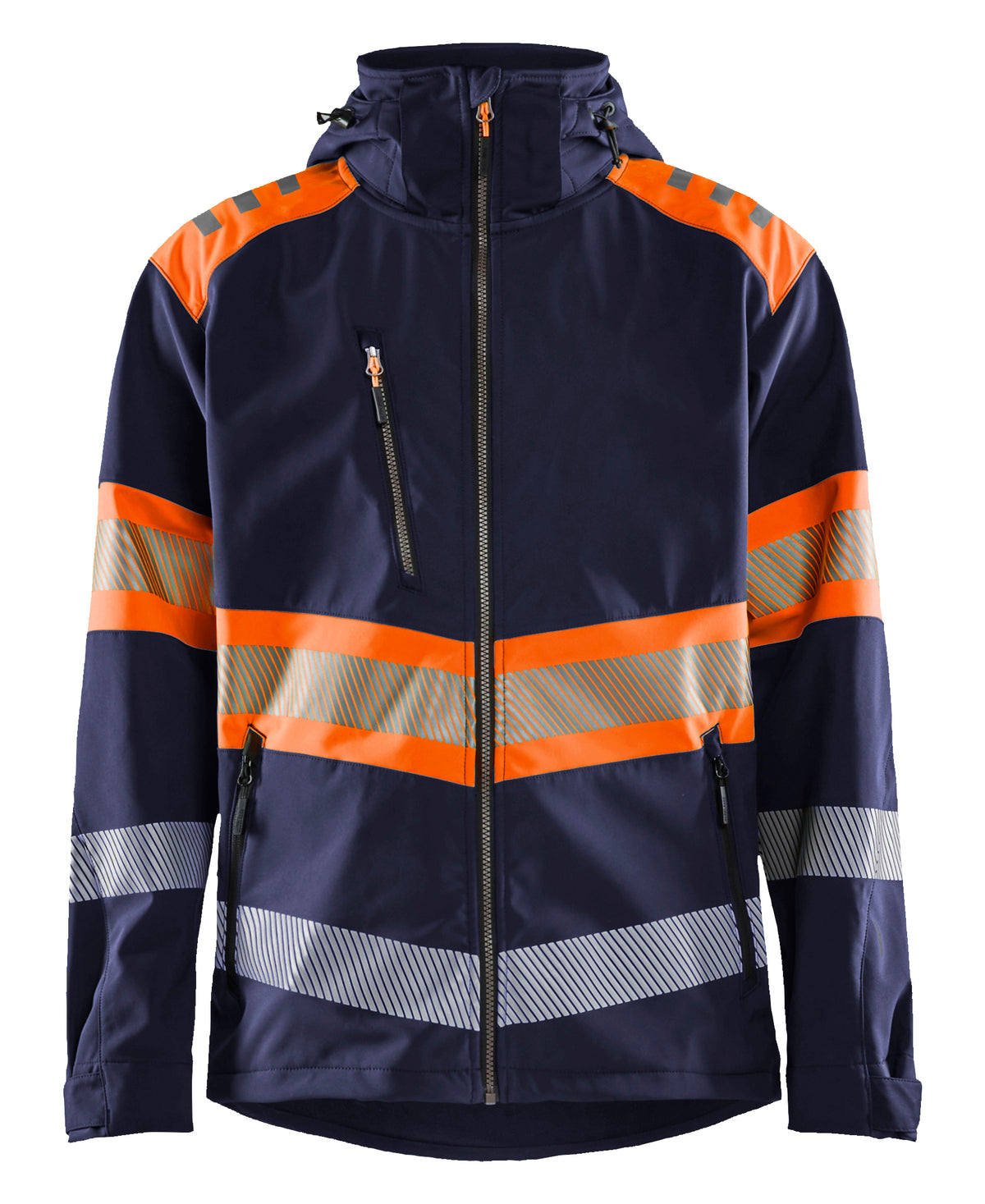 Softshell Jack High-Visibility 4494 - Marineblauw/Oranje
