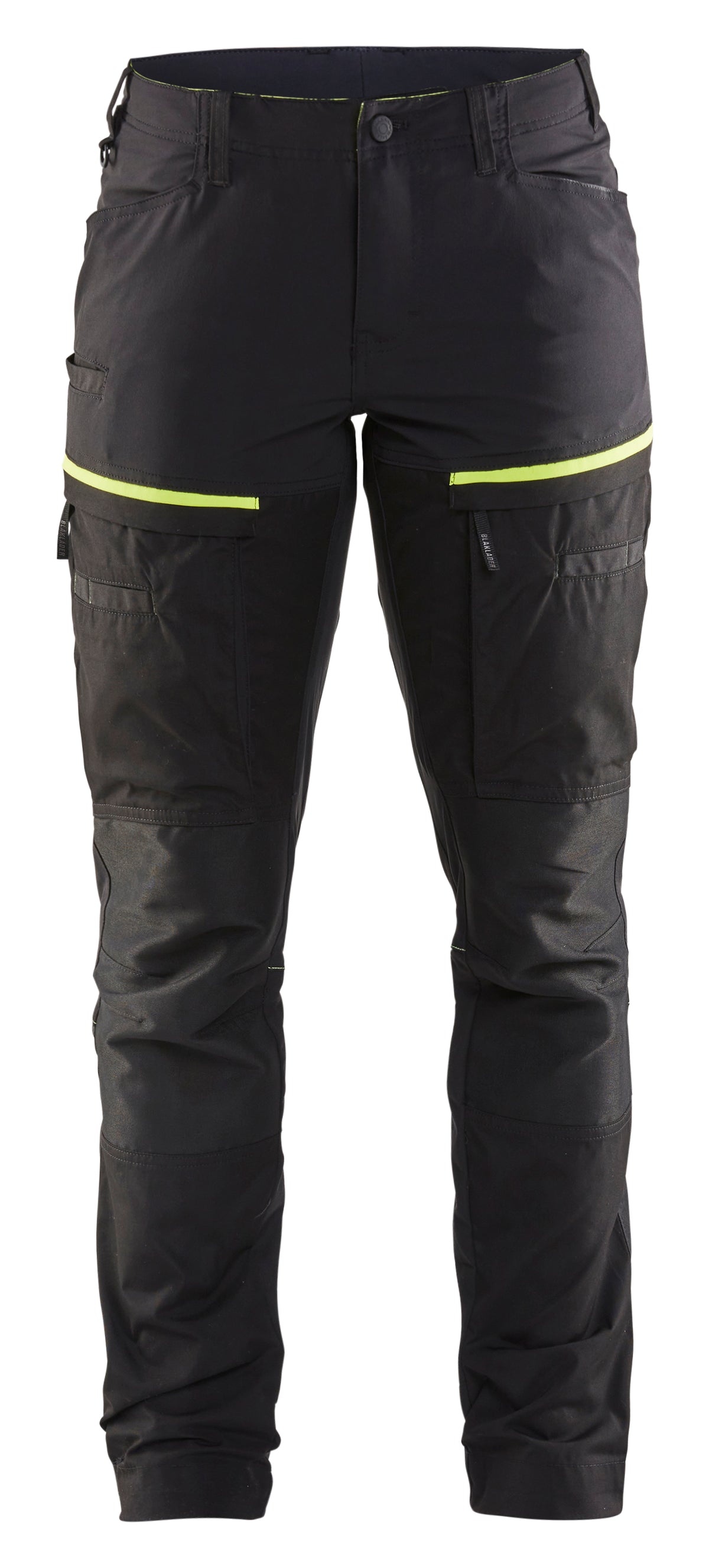 Service Werkbroek Stretch Dames 7166 - Zwart/High Vis Geel