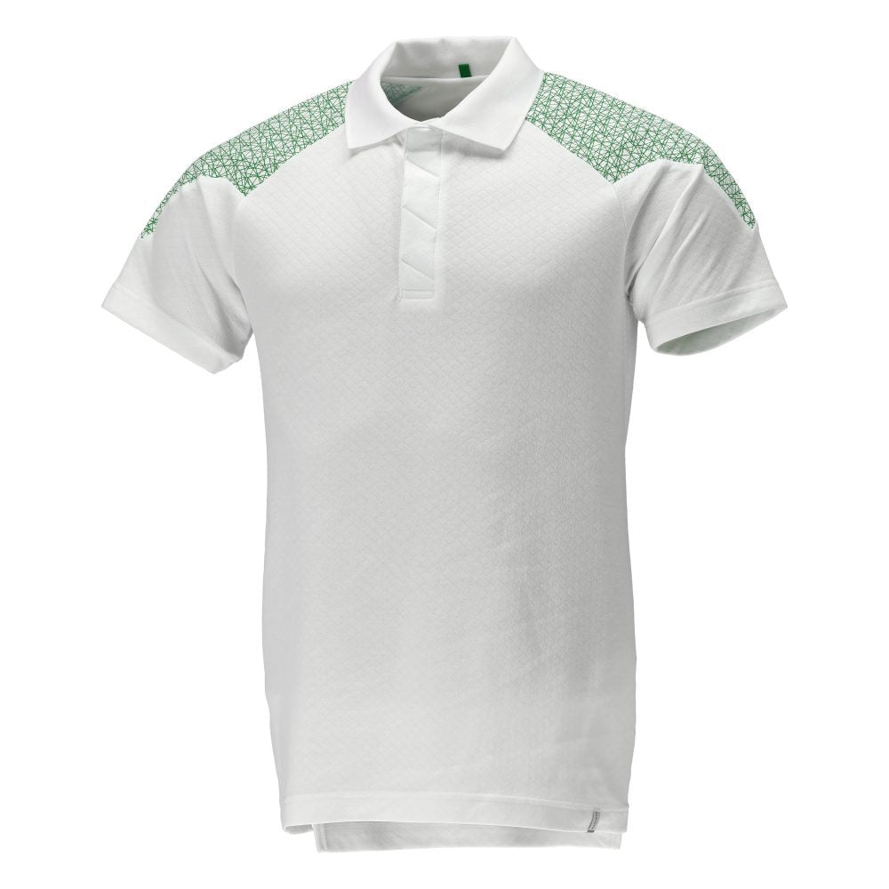 Poloshirt 20083 - 06333 - wit/helder groen
