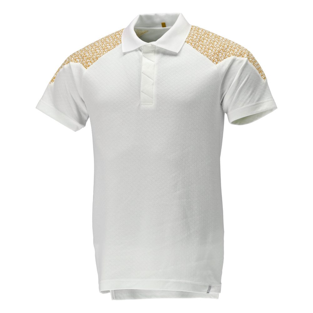 Poloshirt 20083 - 0670 - wit/kerriegeel