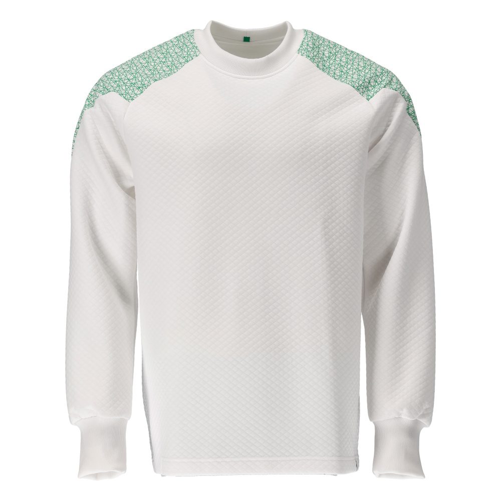 Sweatshirt 20084 - 06333 - wit/helder groen