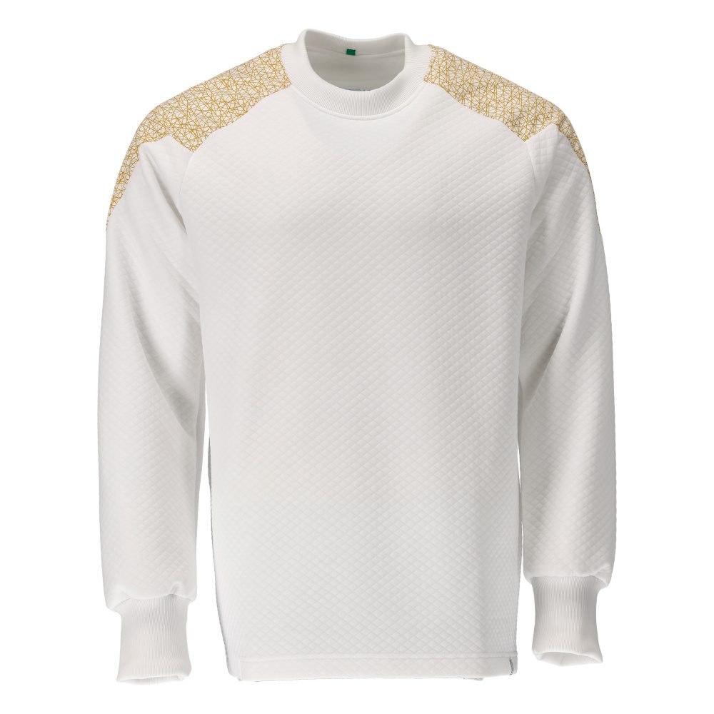 Sweatshirt 20084 - 0670 - wit/kerriegeel