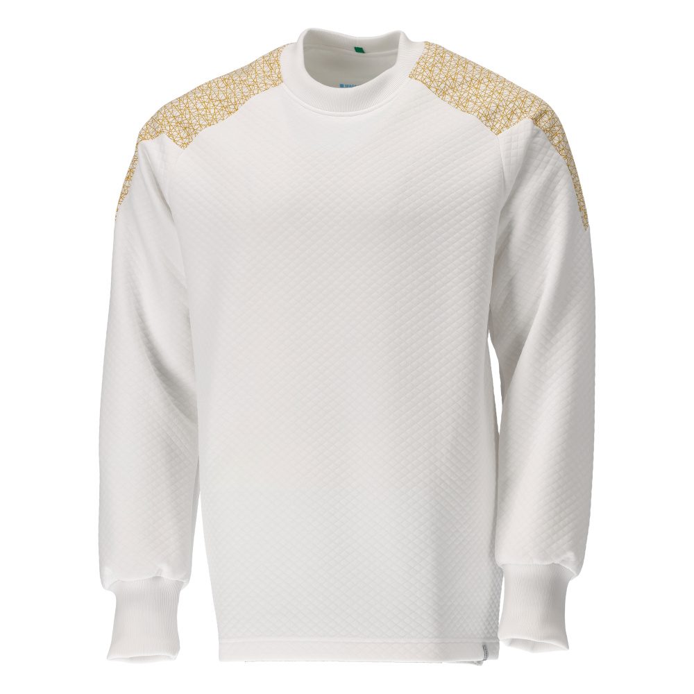 Sweatshirt 20084 - 0670 - wit/kerriegeel