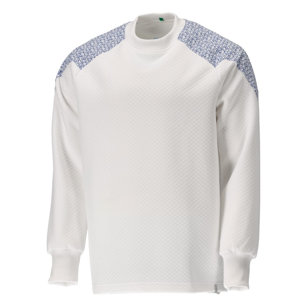 Sweatshirt 20084 - 0691 - wit/helder blauw