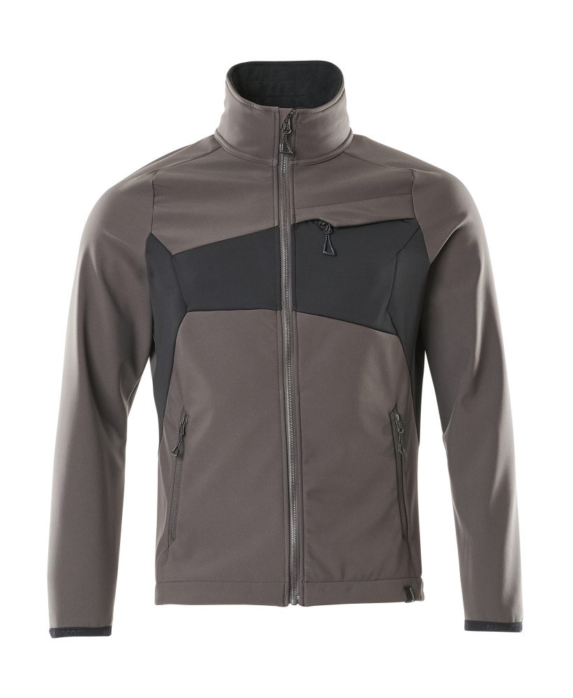 Softshell jas 20102 - 1809 - donkerantraciet/zwart
