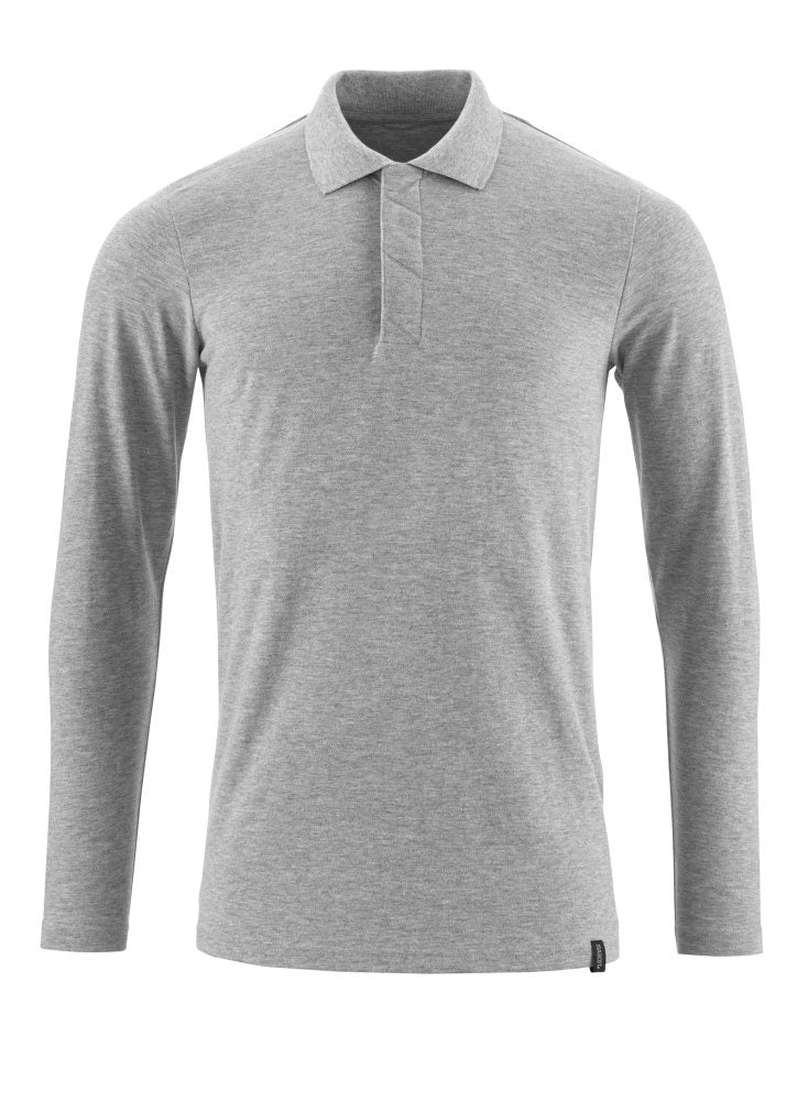 Poloshirt lange mouwen 20483 - 08 - grijs-gemêleerd