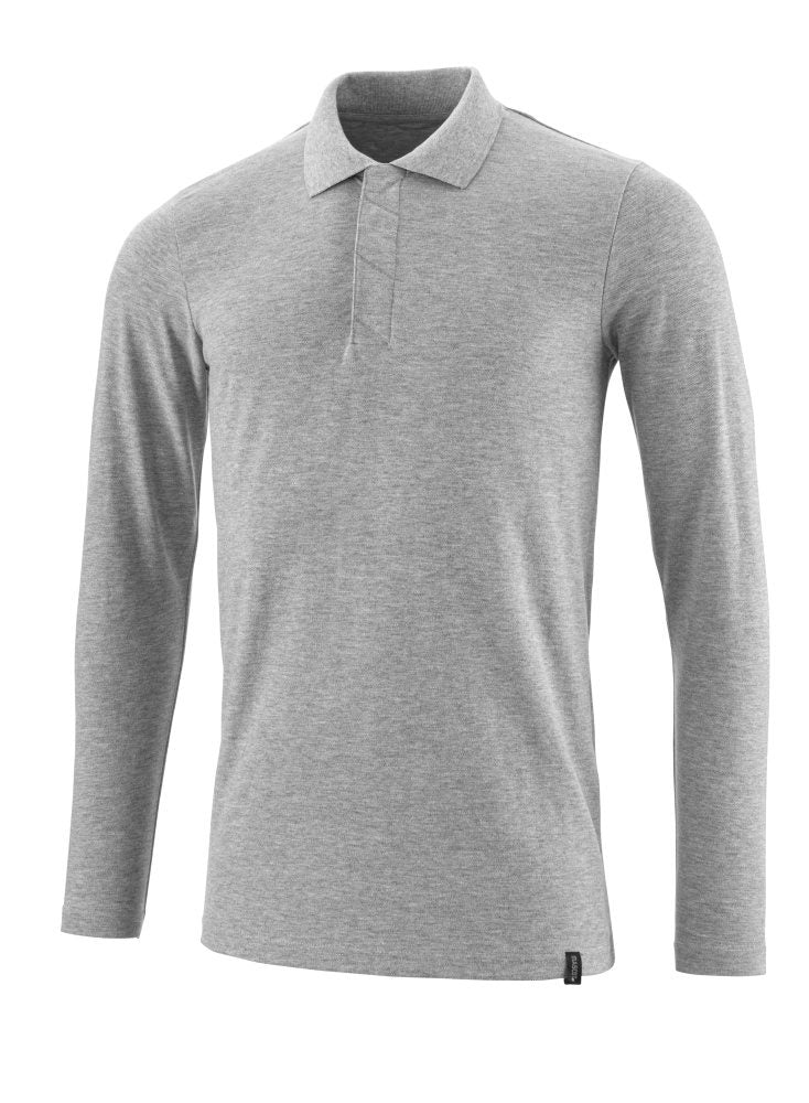 Poloshirt lange mouwen 20483 - 08 - grijs-gemêleerd