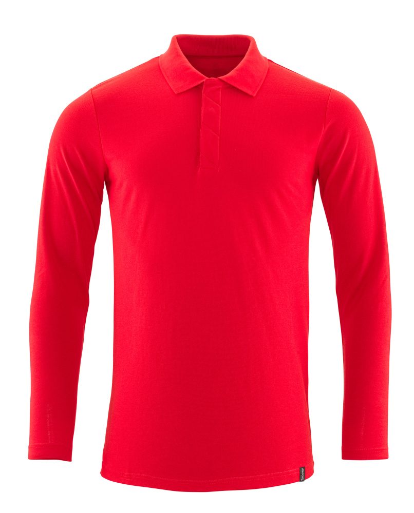 Poloshirt lange mouwen 20483 - 202 - signaalrood