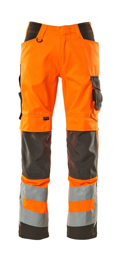 Broek met kniezakken 20879 - 1418 - hi-vis oranje/donkerantraciet